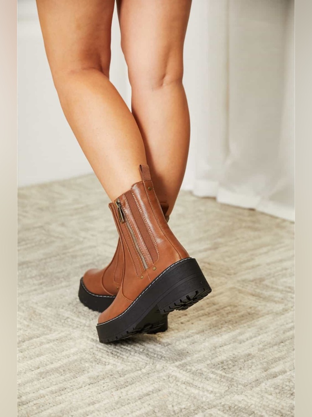 Forever Link Side Zip Platform Boots - Picture 5 of 5